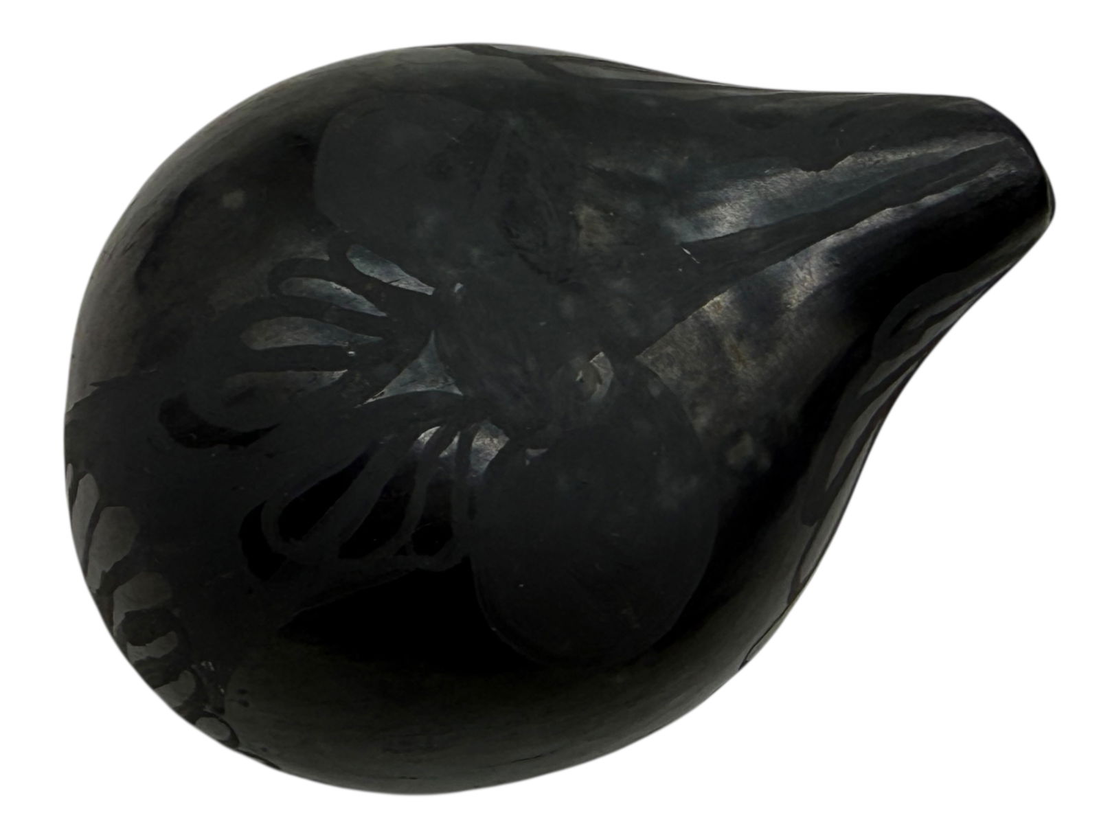 Three Blackware Pottery Jar, Carvings - 7