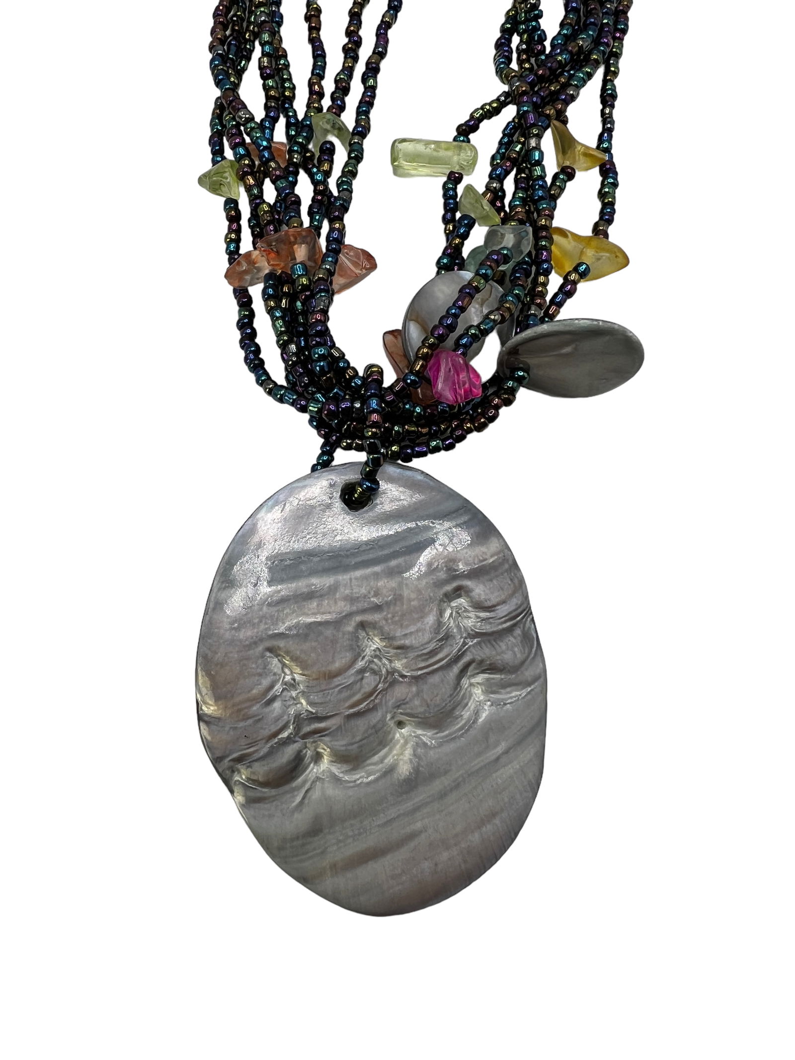 Beaded Necklace with Earrings - 2