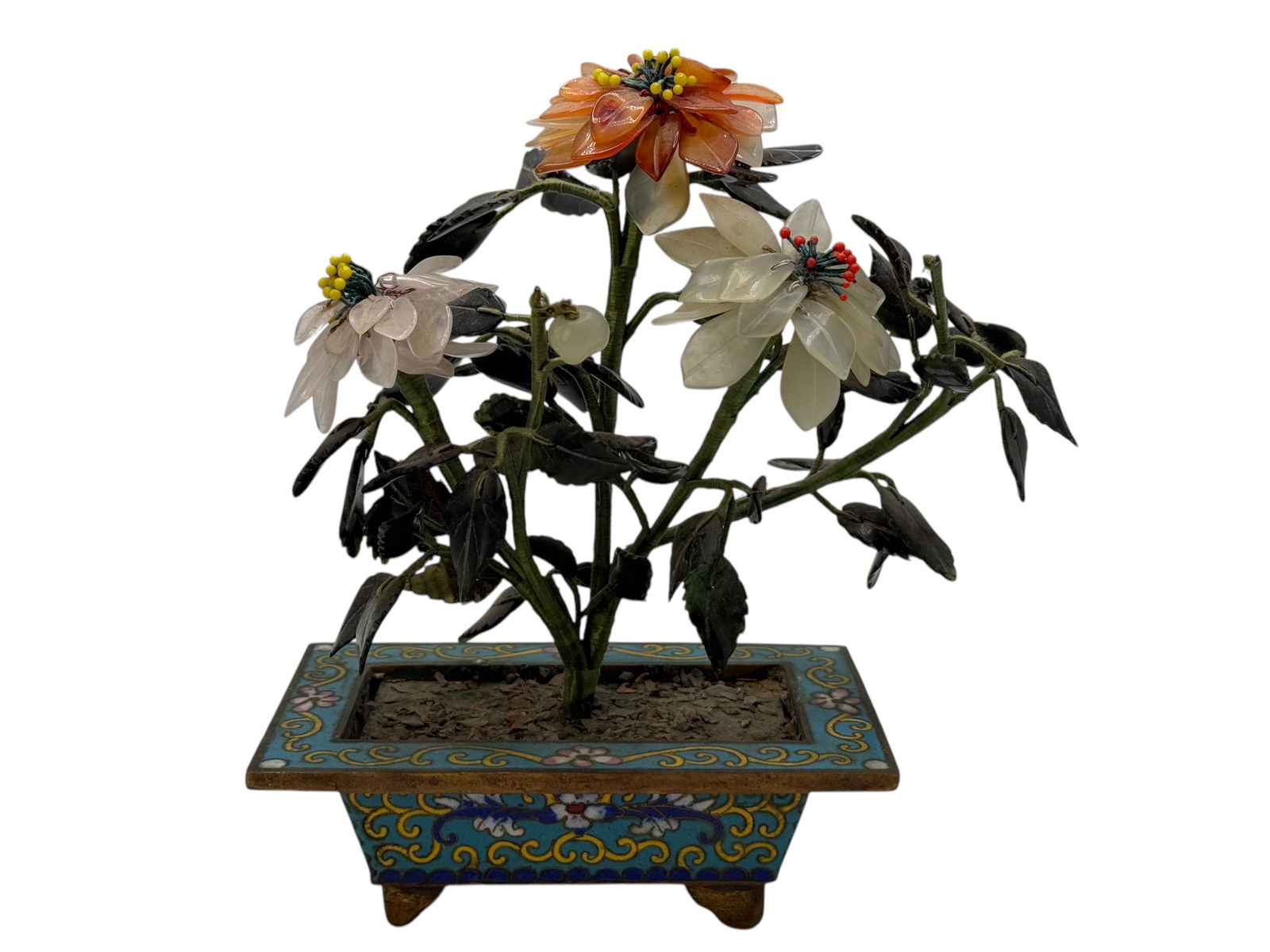 Chinese Cloisonne Bonsai Tree - 3