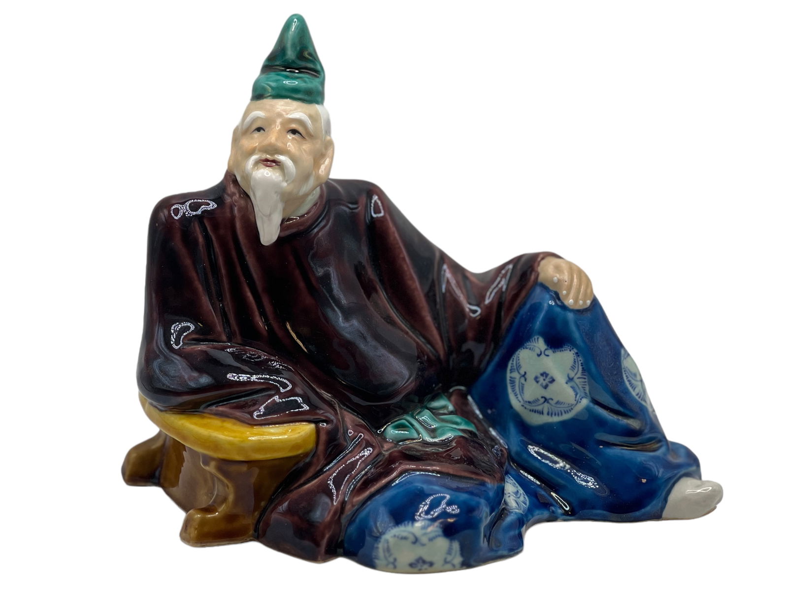 Chinese Shekwan / Shiwan Mud Man Figurine: Chinese Shekwan / Shiwan Mud Man FigurineH : 5 1/2 in ( 13.97 cm ) W : 6 3/4 in ( 17.15 cm ) L : 4 in ( 10.16 cm )