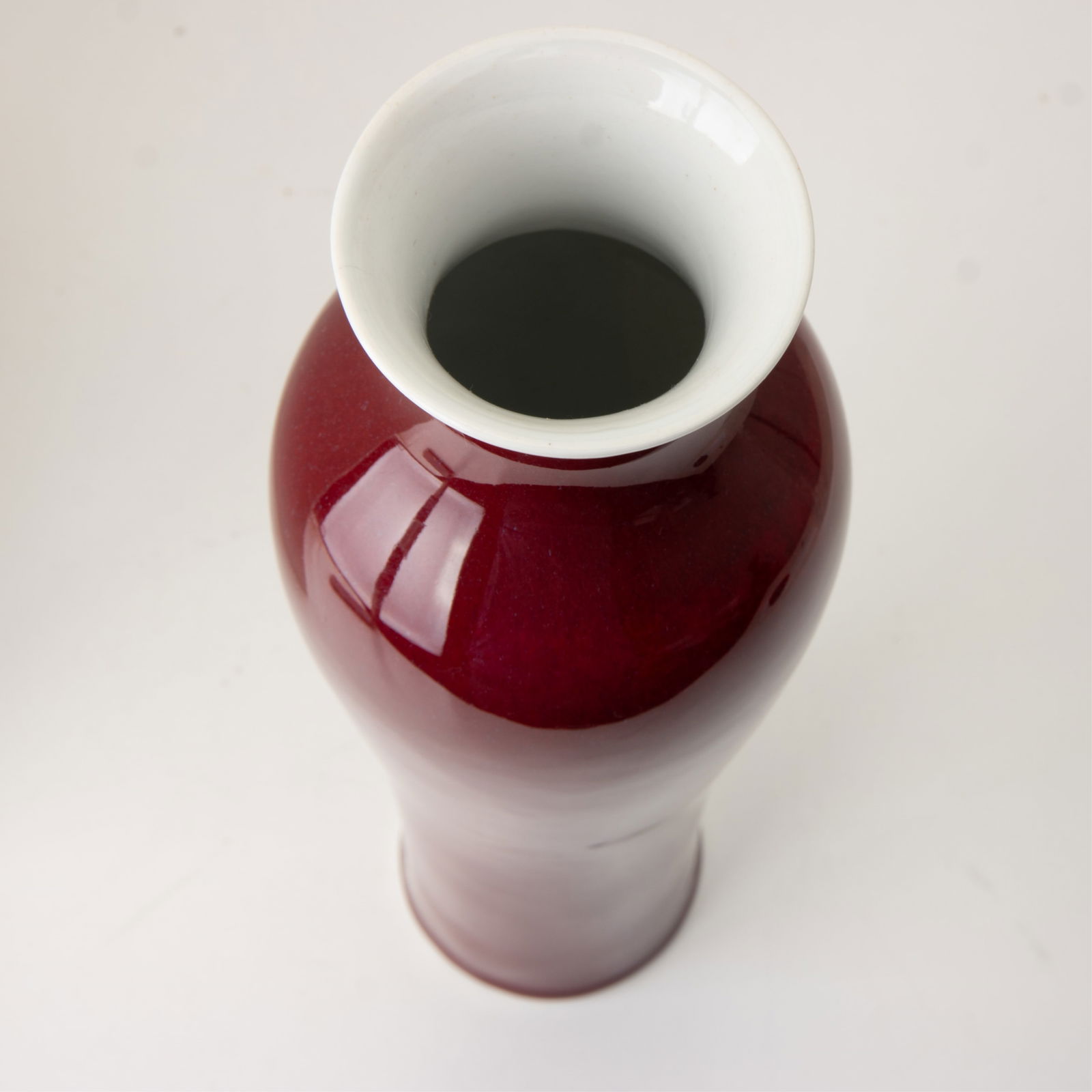 CHINESE RED GLAZED VASE - 2