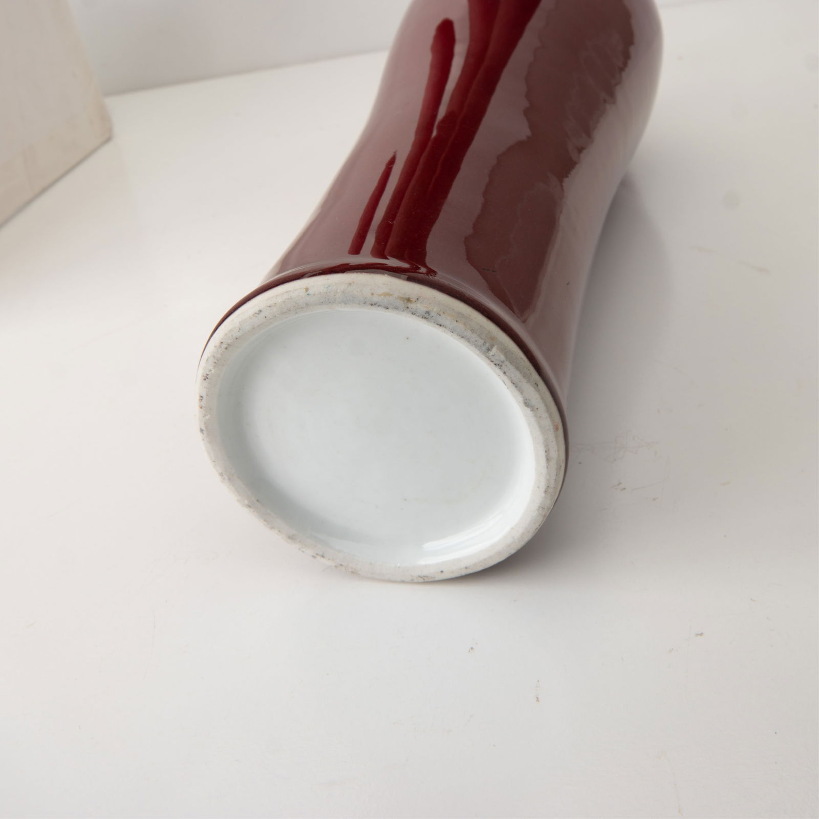 CHINESE RED GLAZED VASE - 5