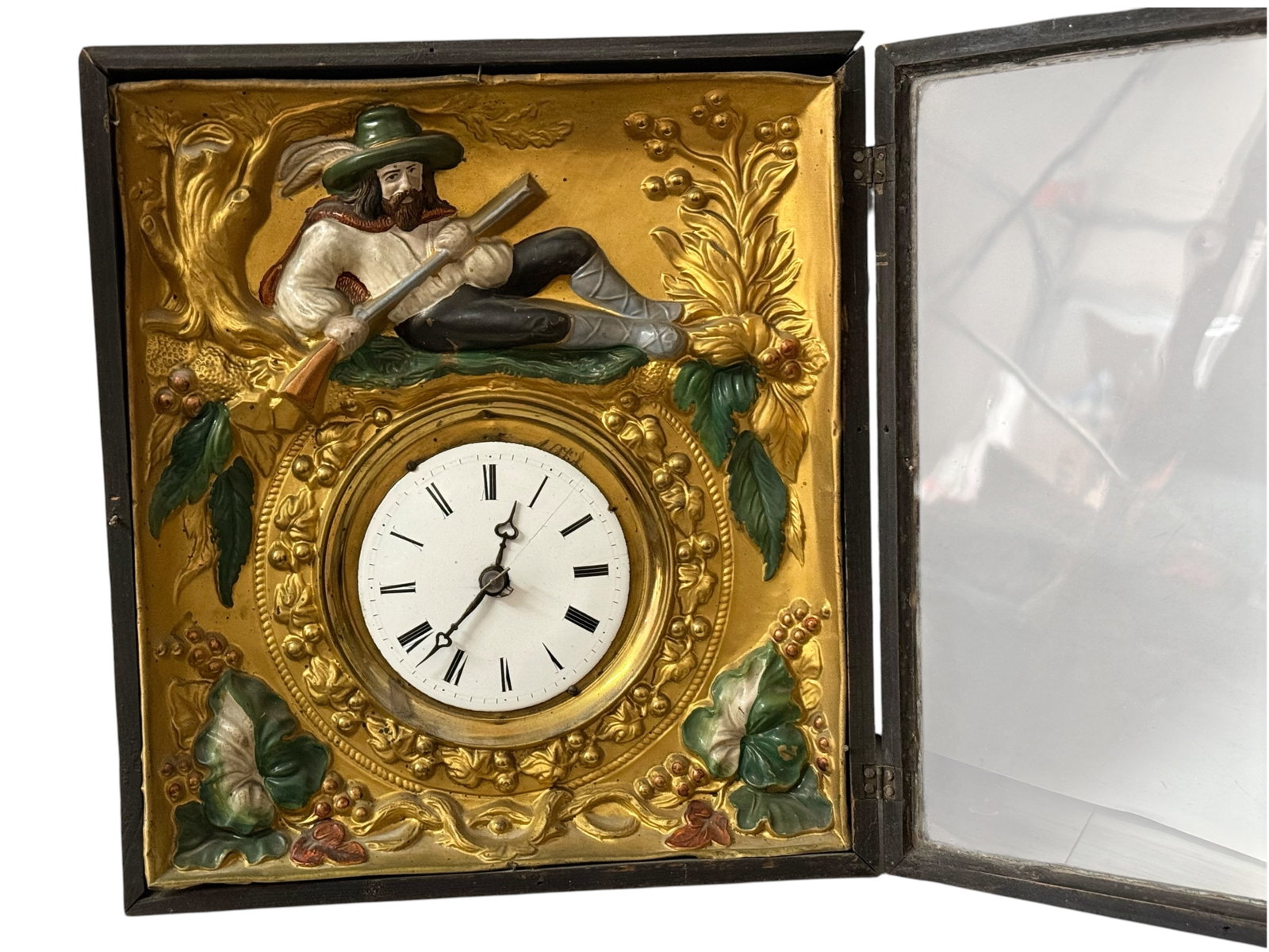 German Black Forest "picture frame" wall clock - 2