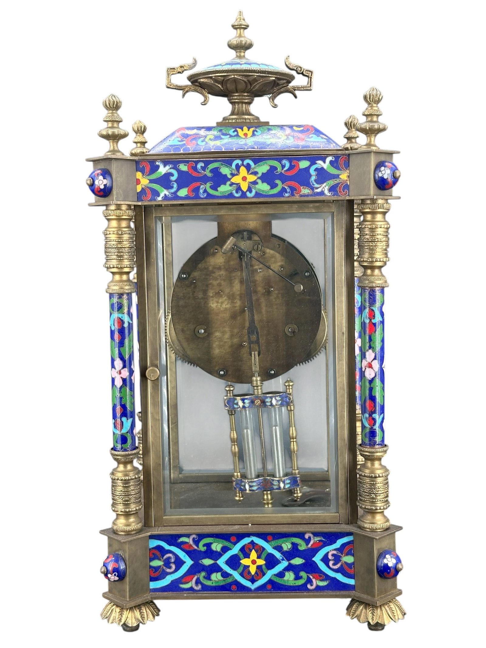 A Champlevé Enamel Mantel Clock - 3