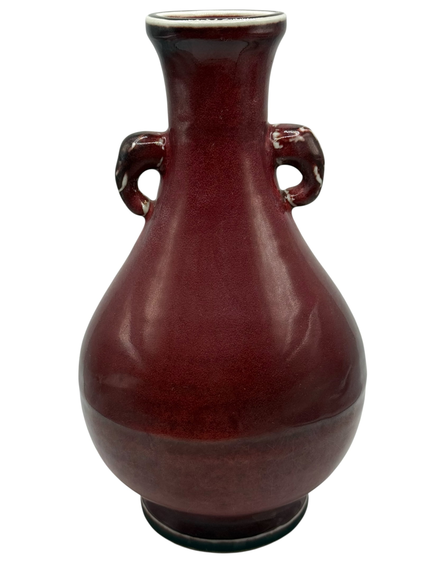 A Chinese Red Flambé-Glazed Double-Handled Vase (1 of 5)