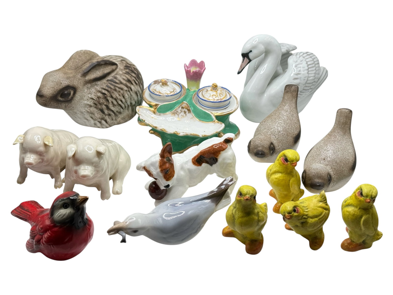Group of Assorted Porcelain / wood Animal Figure (1 of 11)