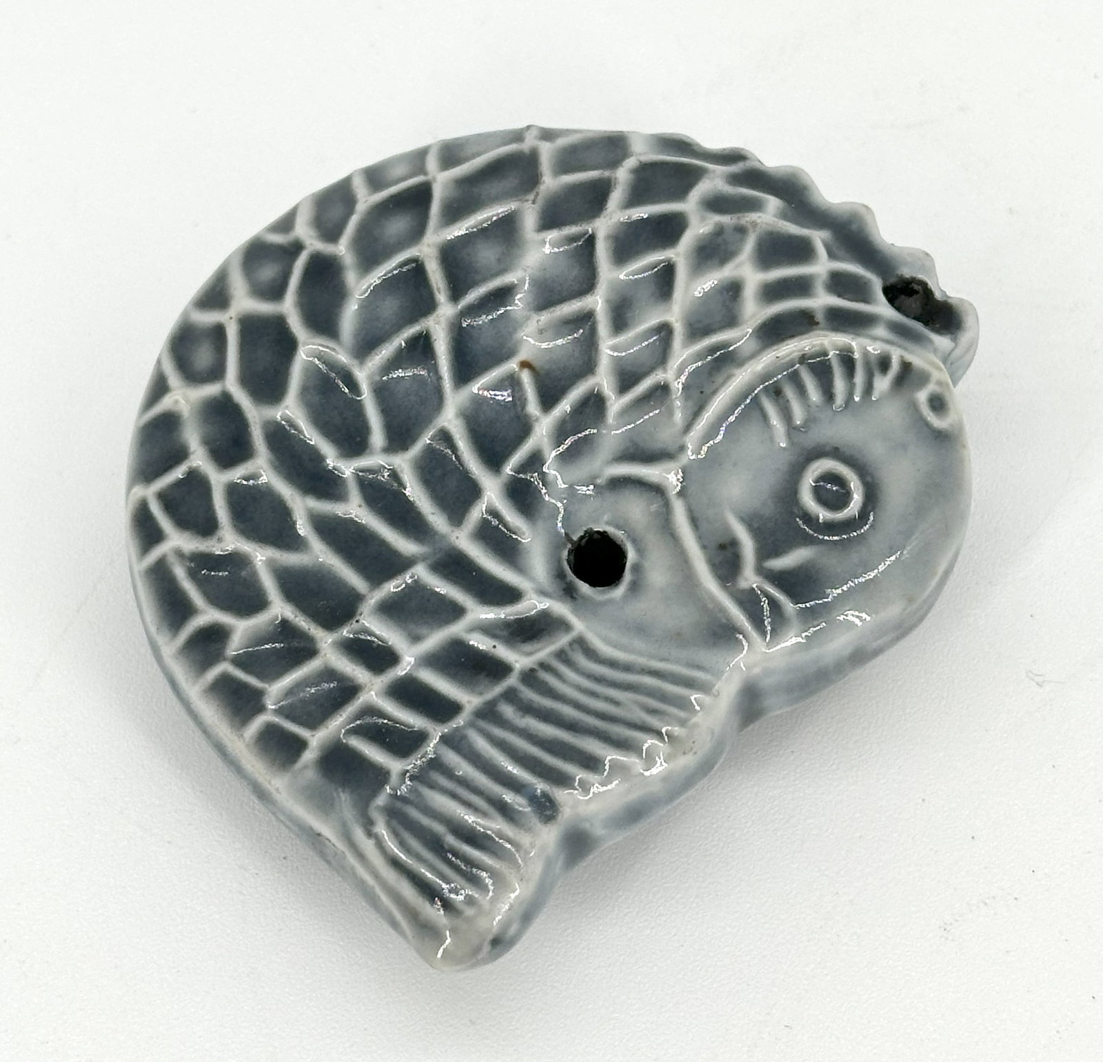 Korean Blue and White Fish-Form Water Dropper (1 of 3)