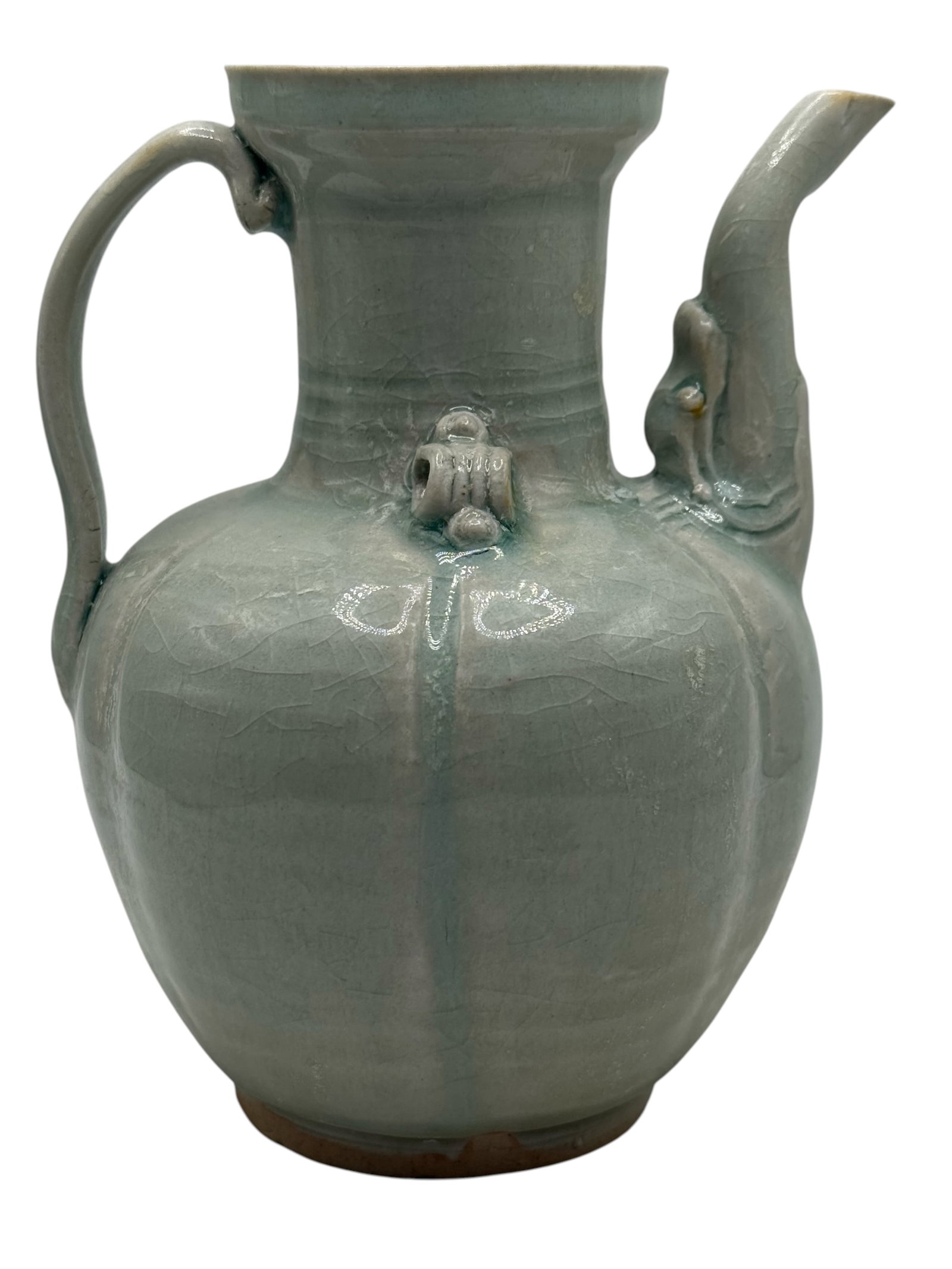 A Chinese Celadon-Glazed Ewer - 3