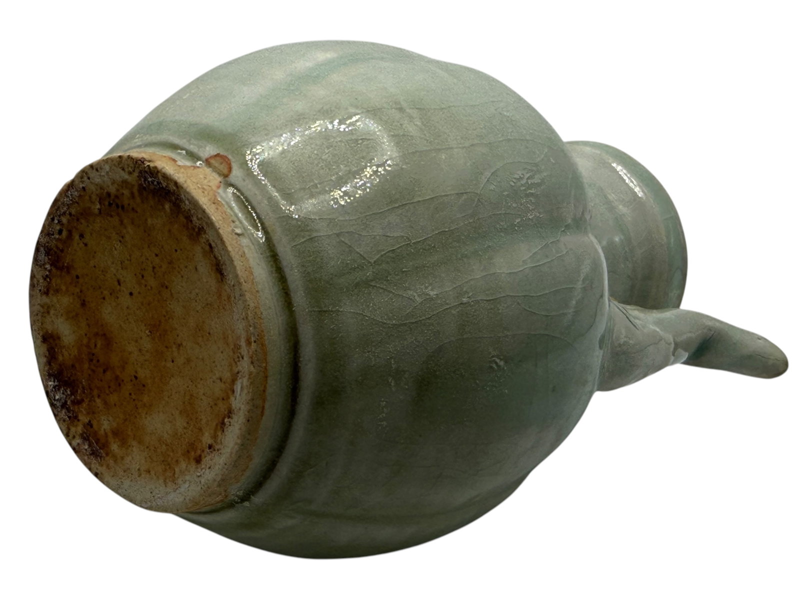 A Chinese Celadon-Glazed Ewer - 4