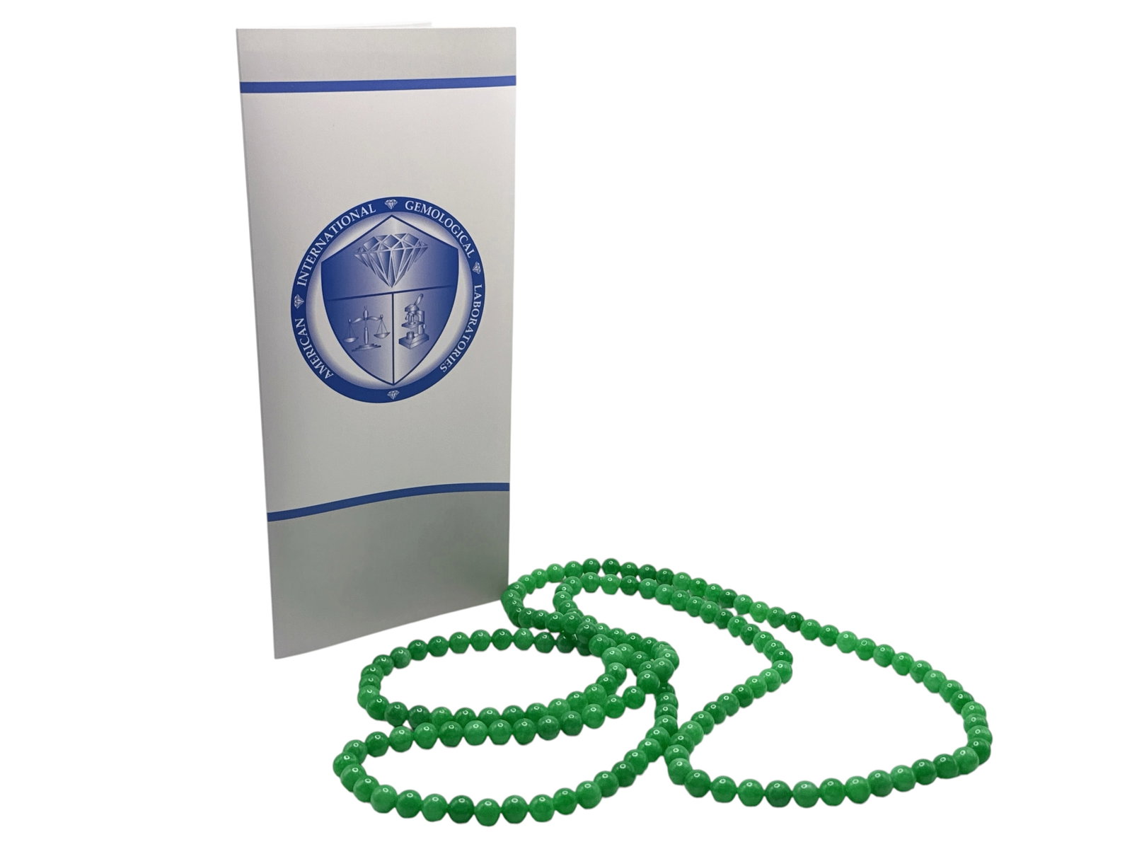 AIGL Report Jadeite Bead Necklace (1 of 7)