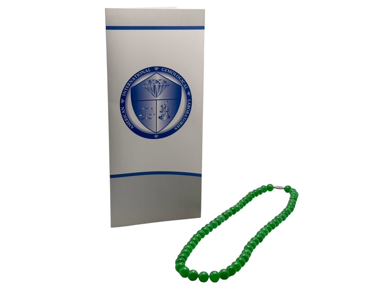 AIGL Report Jadeite Bead Necklace (1 of 4)