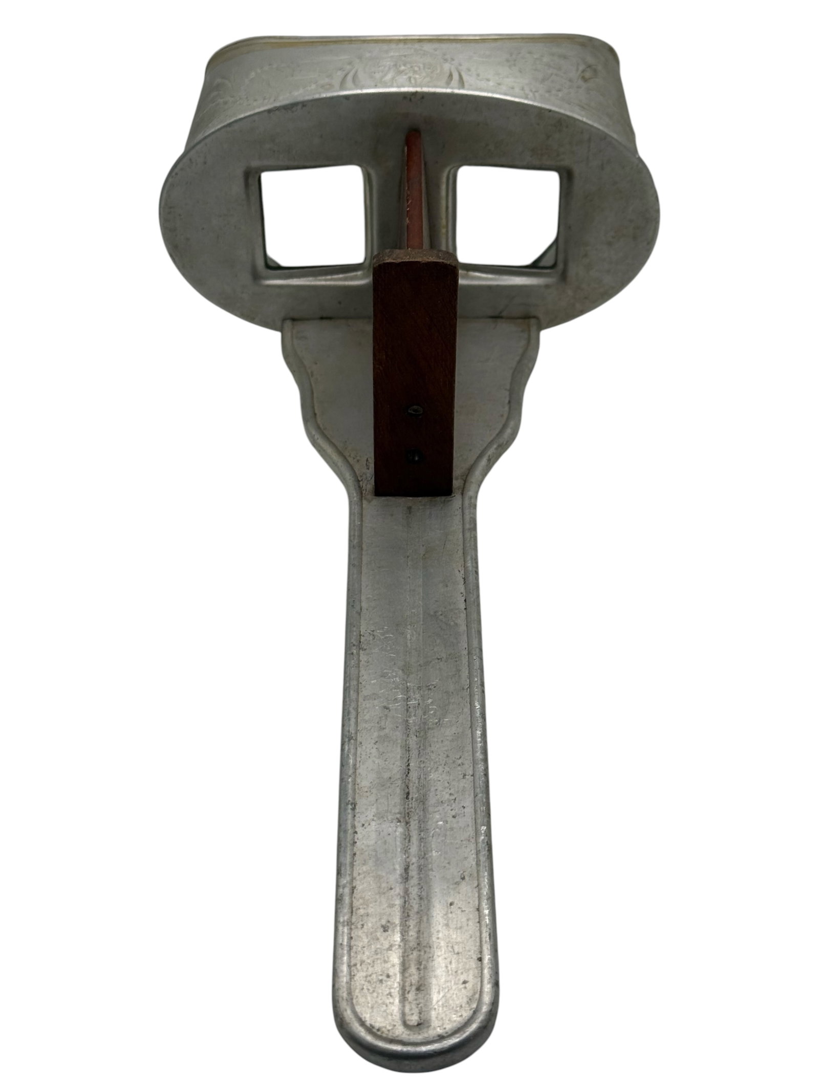 A Continental Metal and Wood Stereoscope: L: 12 inches W: 5 1/2 inches D: 3 inches
