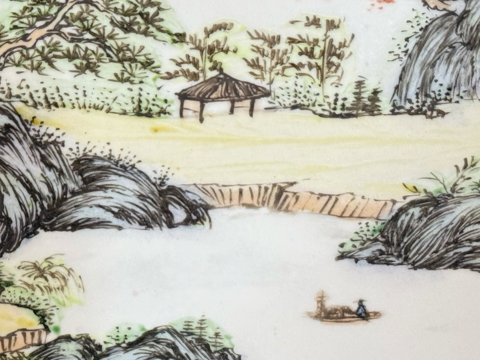 A Chinese Porcelain Landscape Plaque - 3