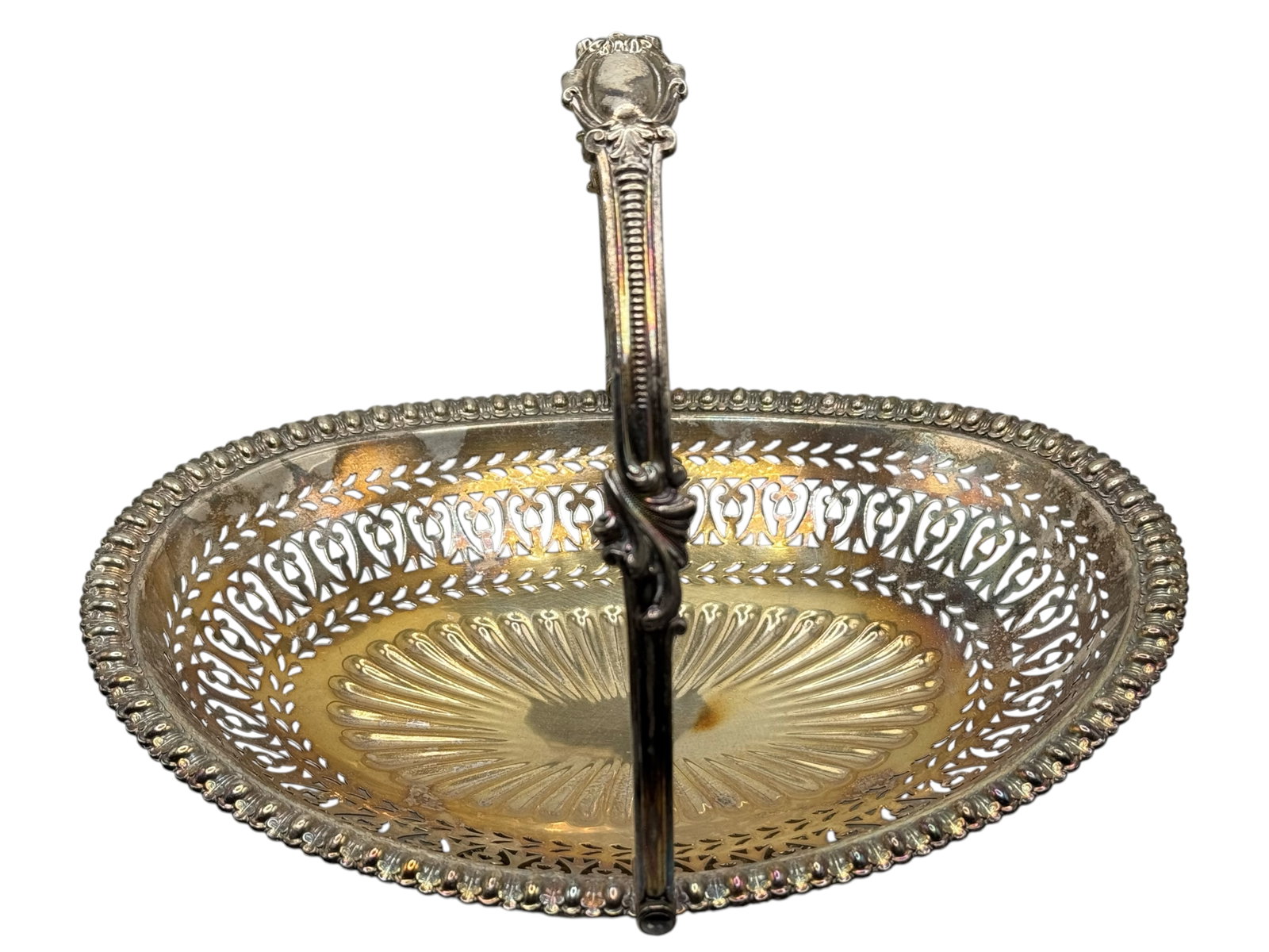 A Silverplate Swing Handle Basket - 2