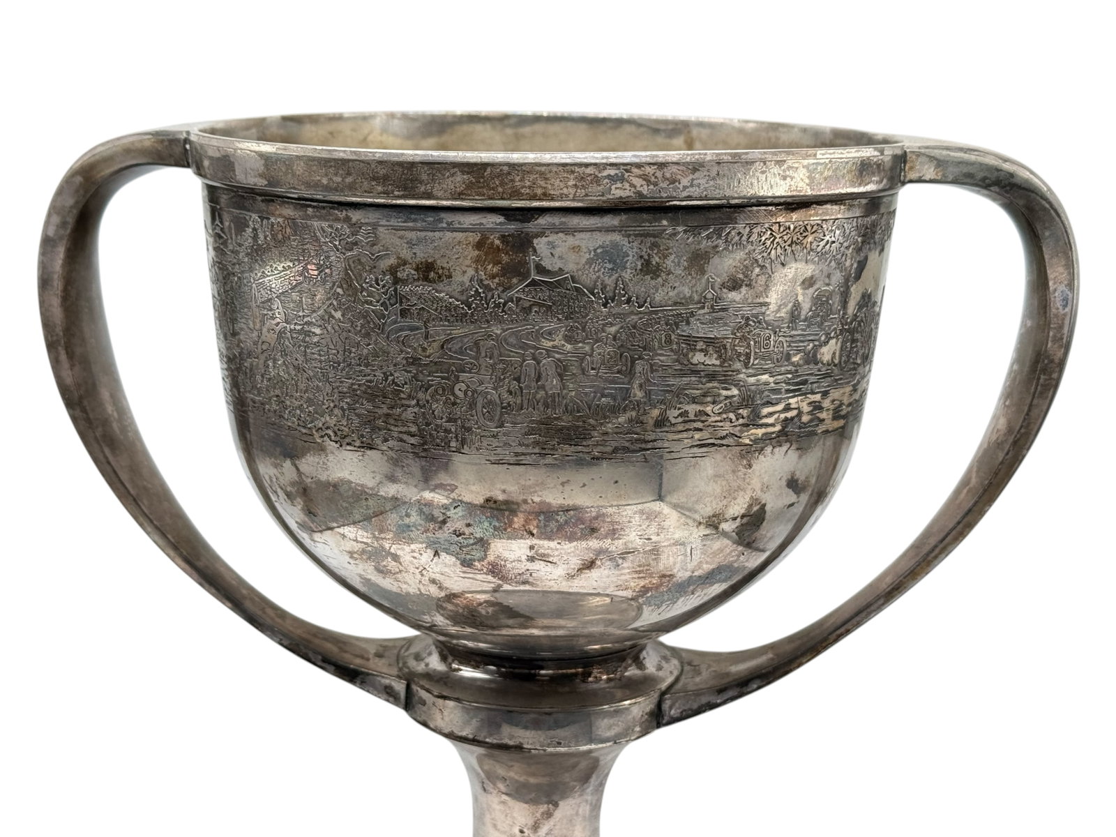 A Silver-Plated Twin-Handled Trophy Cup - 3