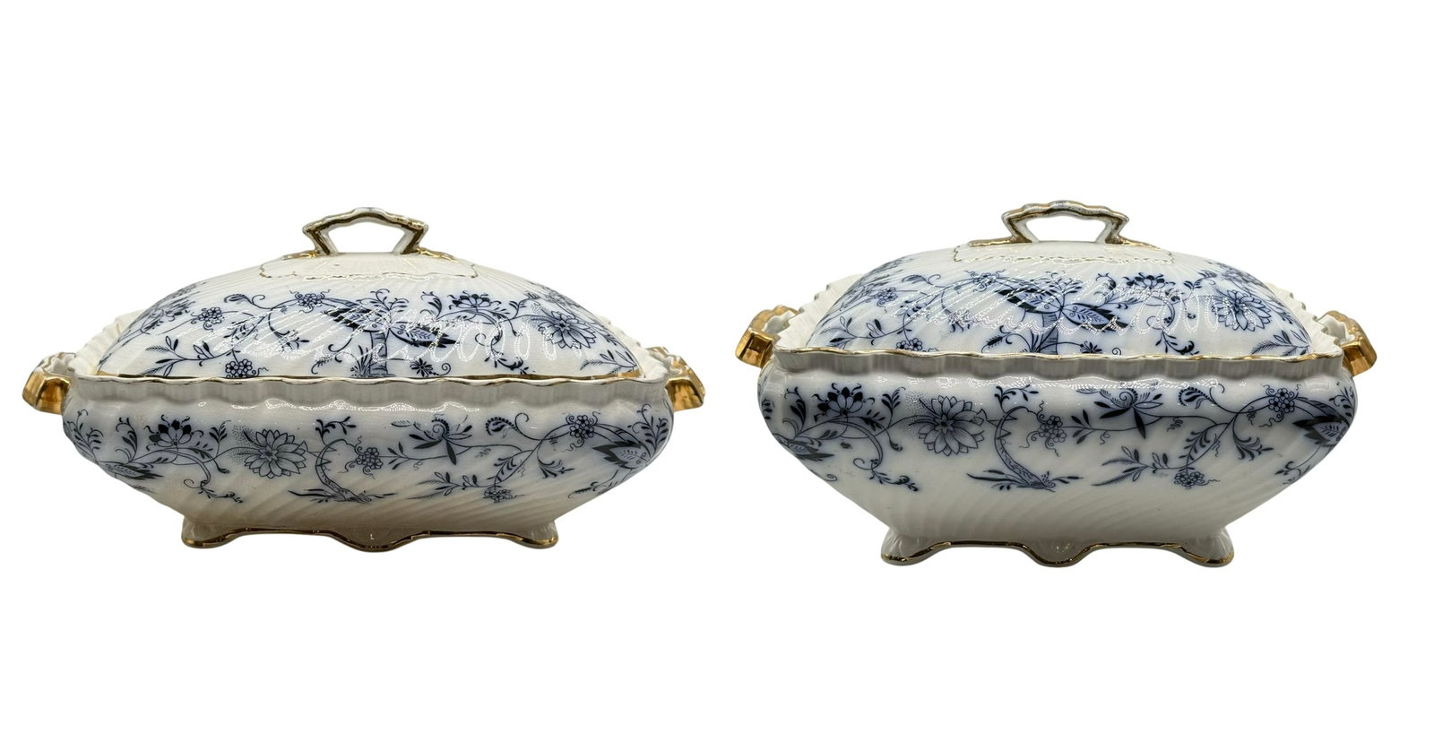 Two Spero WAA Blue and White Porcelain Covered Ser (1 of 8)