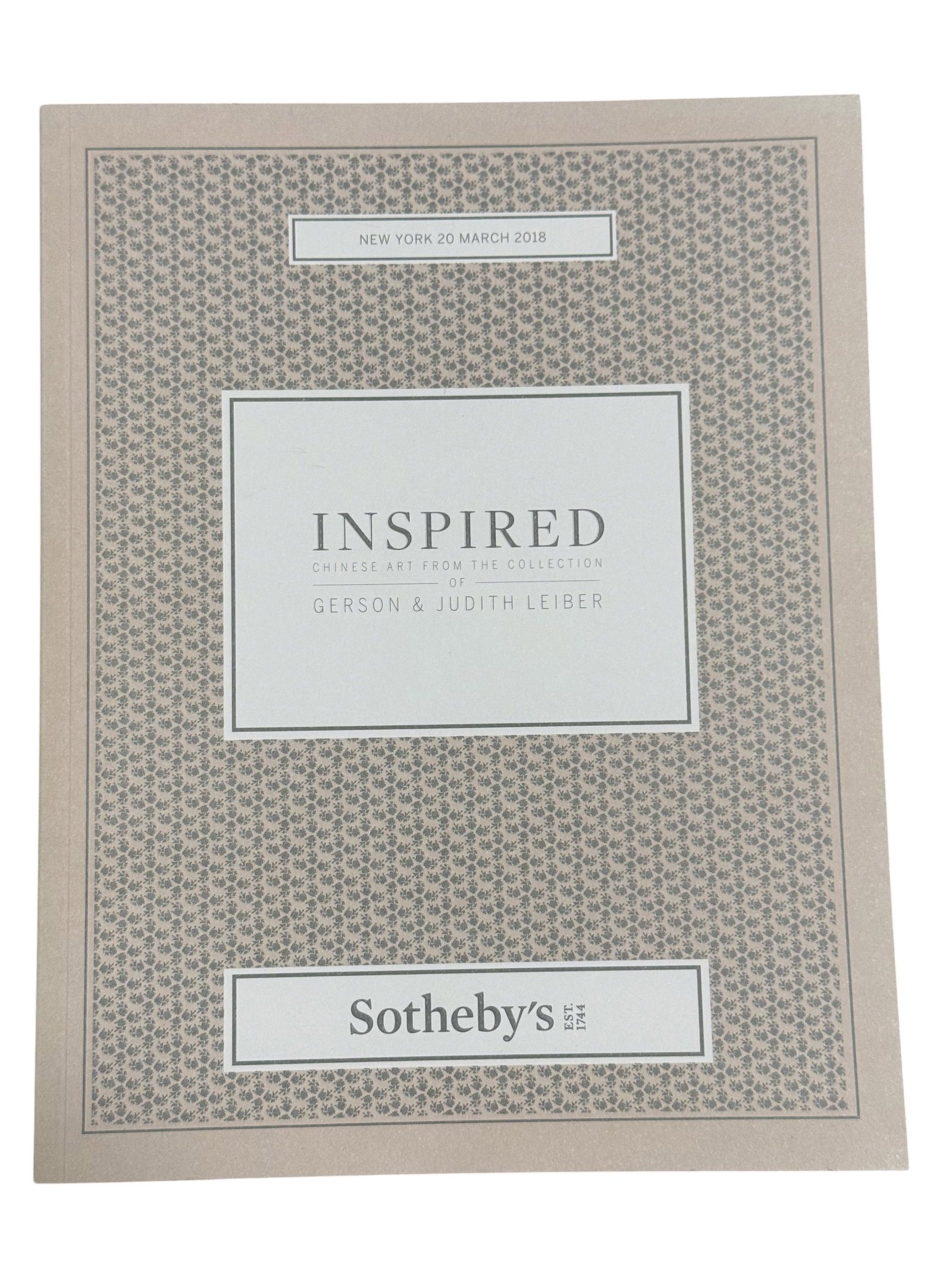 Sotheby's 2018 Chinese art auction catalogue (1 of 3)