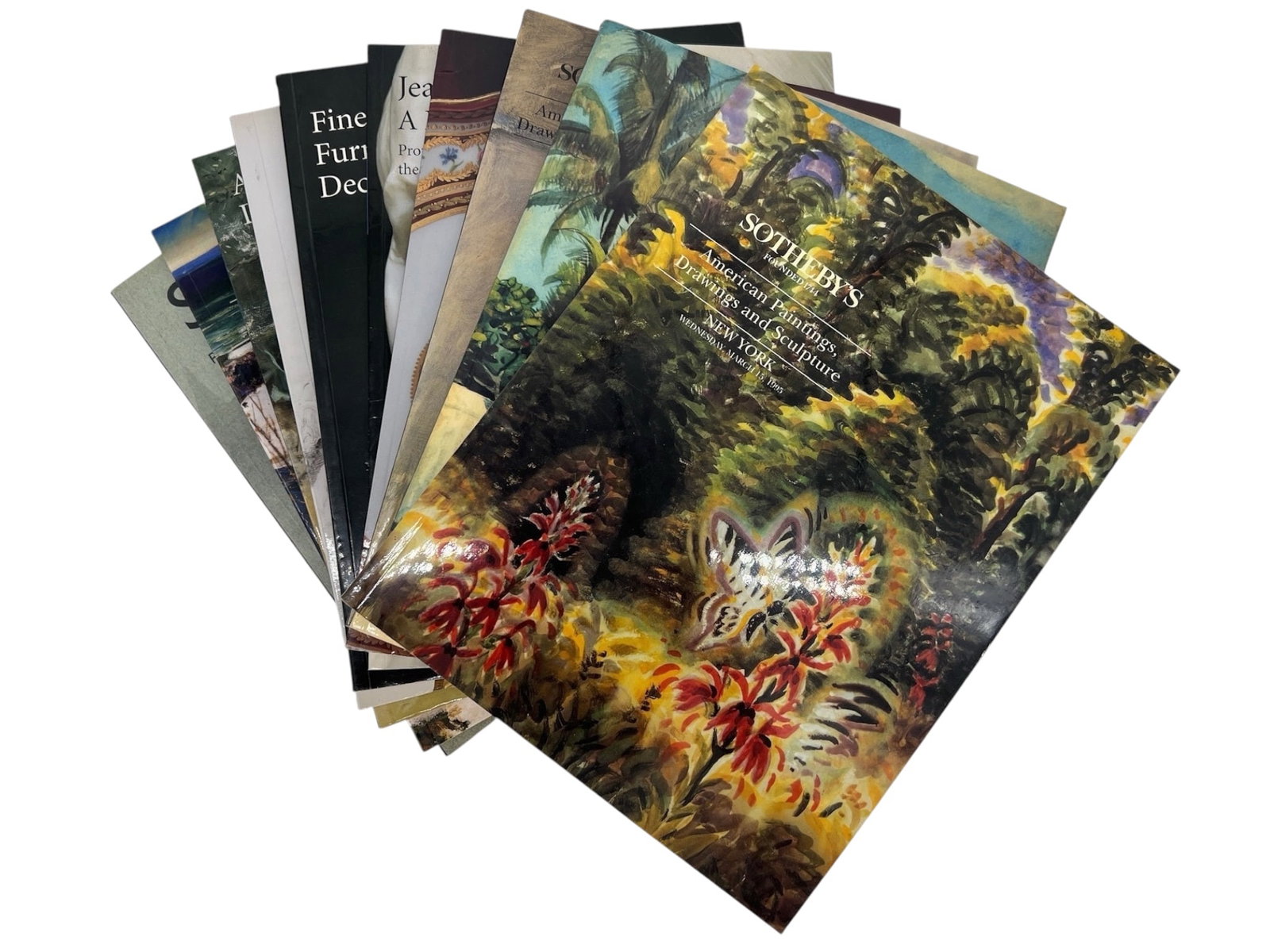 9 Sotheby's and Christie's Auction Catalogues, 199: Including Sotheby's American Paintings, Drawings and Sculpture (May 25, 1994; December 1, 1994; March 15, 1995; May 25, 1995; May 22, 1996); Sotheby's Jean-Antoine Houdon: A Marble Bust of Benjamin Fr