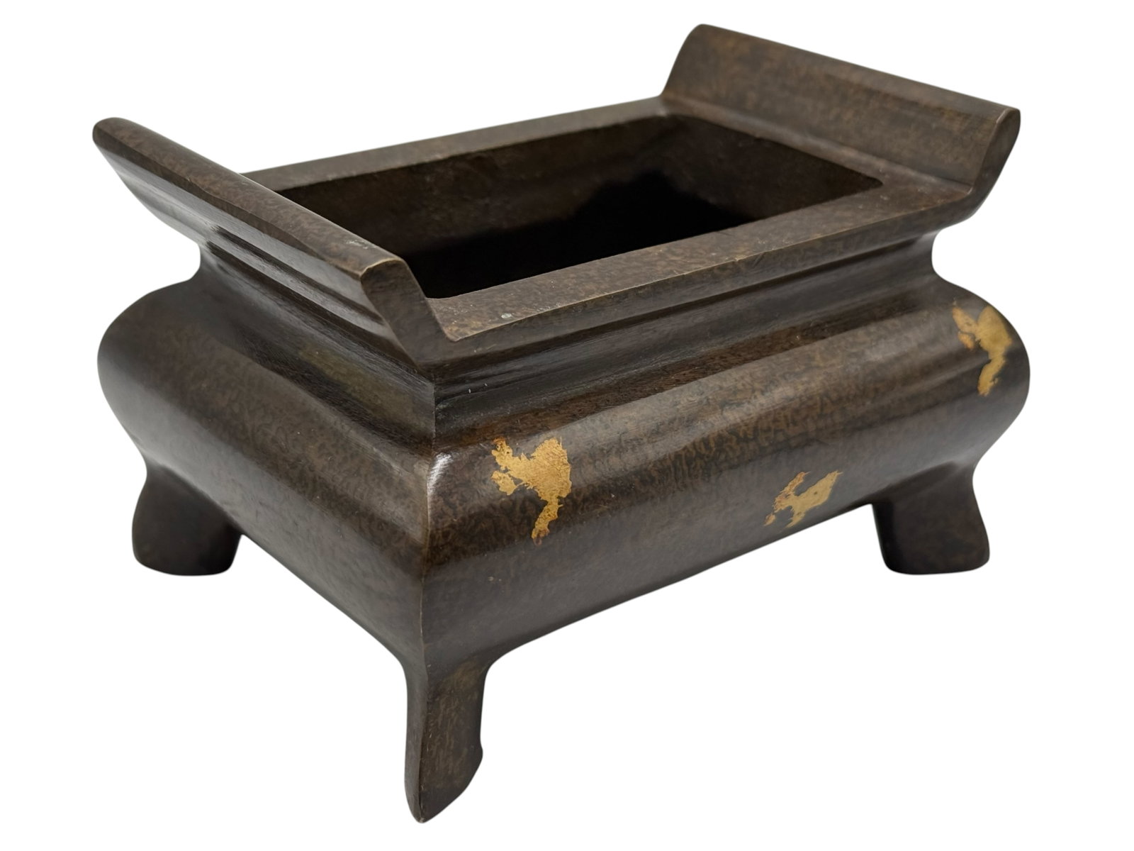 A Chinese bronze rectangular censer - 2