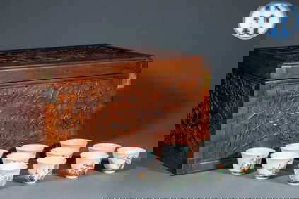 Qing Dynasty Kangxi year year pastel flowers twelve flower gods cup