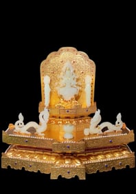 Gilt inlay Hetian white jade a set of thousand hands Avalokitesvara