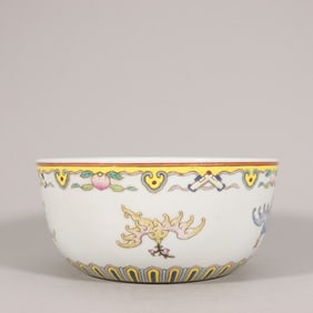 Clear Daoguang pastel Hongfu Qitiandun bowl