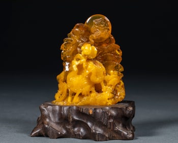 Wax pine crane extension decoration