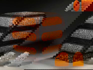 Tianhuangshi Chi tiger Rui beast seal pair