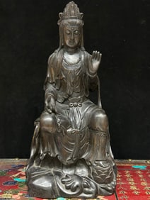 Qing Dynasty agarwood "Guanyin" decoration