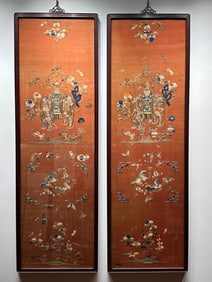 In the middle of Qing Dynasty, court officials made Su embroidery peace like a pair