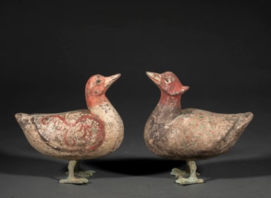 Before Ming pottery husband and wife