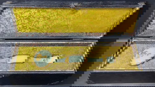 Gilt inlaid Hetian white jade dragon Ruyi