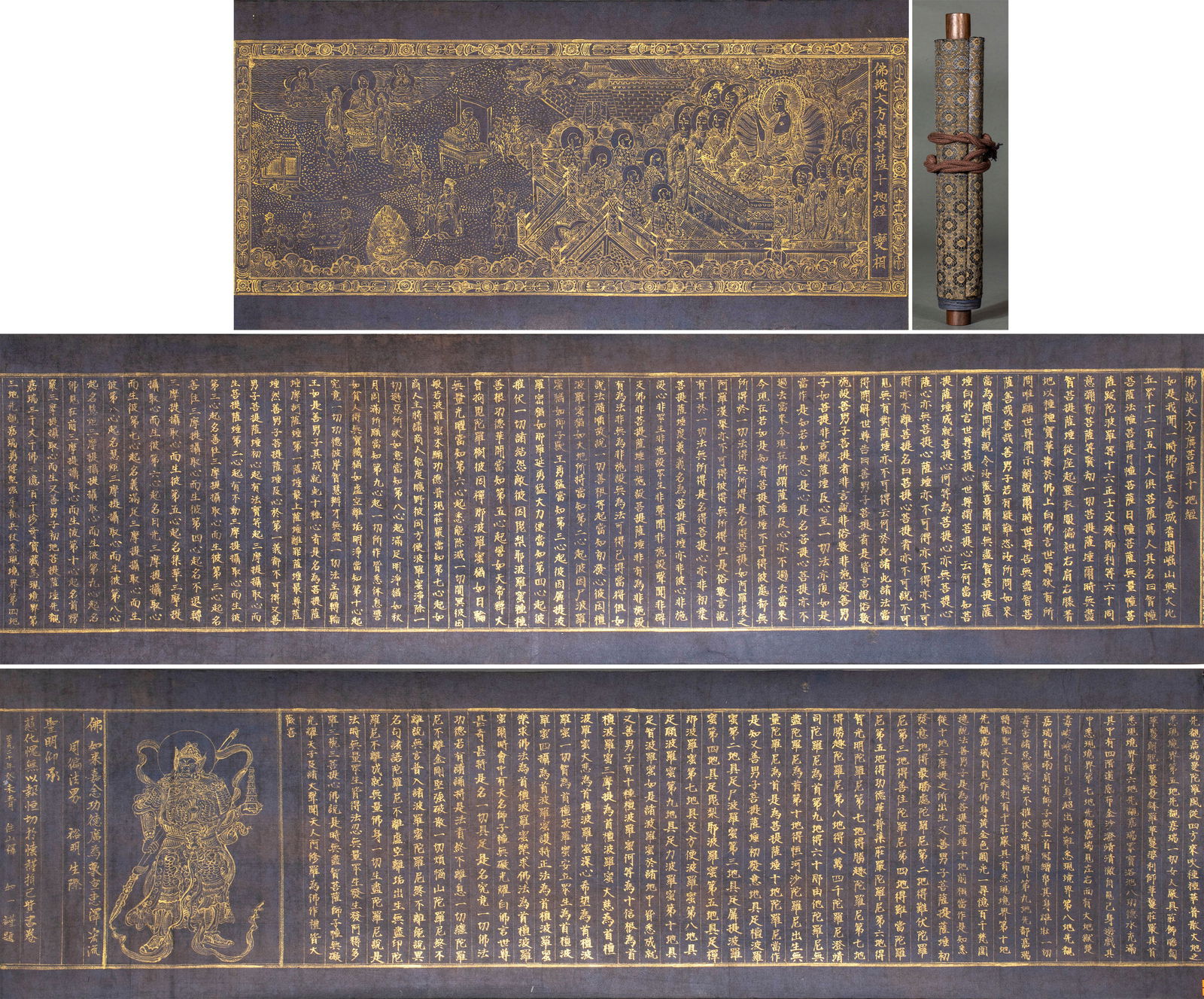 Describing Jin Buddha Said Ten Square Wide Bodhisattva Ten Ground