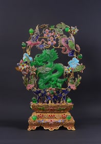 Thread gilt set old jade Pan dragon decoration