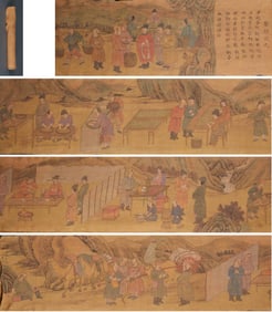 Tong and nine summer month Azabu Khitan character story scroll
