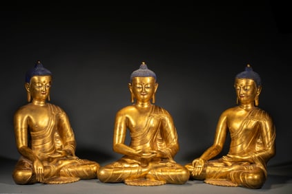 Bronze gilt Buddha statue