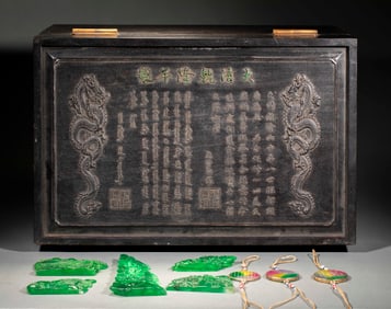 Qing Qianlong year jade jewelry box