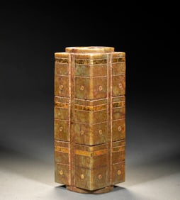 Ancient jade cong before Ming Dynasty