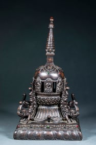 Agarwood inlaid stupa