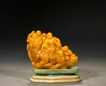 Tianhuangshi laughing lion arhats decoration