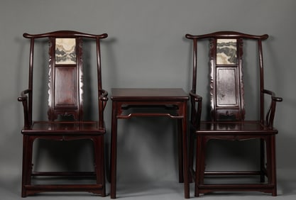 Mahogany official hat chair coffee table set