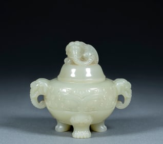 Hetian jade is like a incense burner