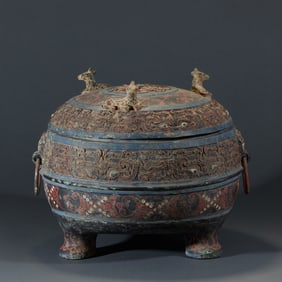 Bronze Tripod Lid Vase before the Ming Dynasty