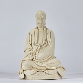 Dehua Kiln Bodhidharma with the Mark of He Chaozong
