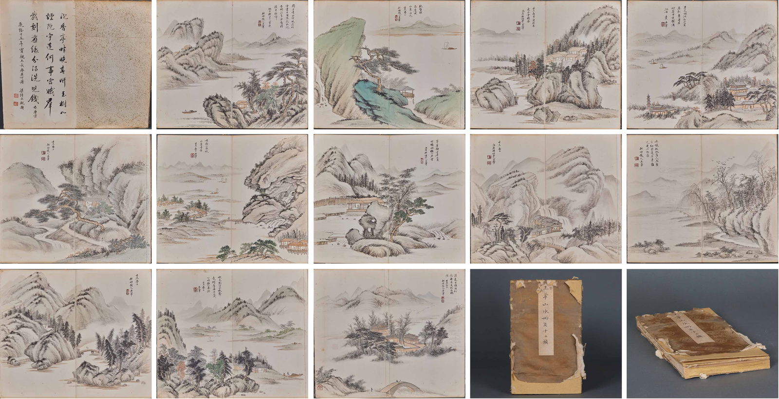 Wang Hui, landscape, album: Wang Hui's Landscape Album: The material is either paper or silk. The technique is either colored or ink landscape painting. As one of the "Four Wangs" in the Qing Dynasty, Wang Hui's painting art dee