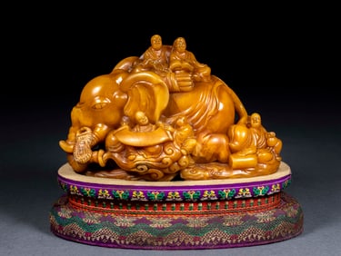 Jixiang Hetian stone decorative piece