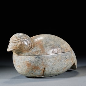 Before the Ming Dynasty jade quail cover box