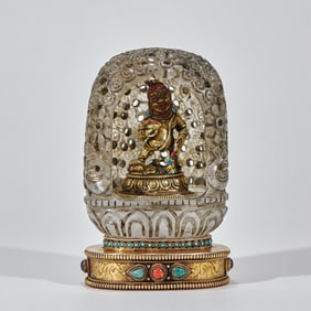 Gilt: Crystal, Wealth God Buddha Shrine