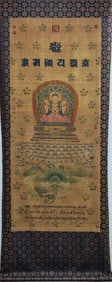 A Qing Dynasty brocade Thangka