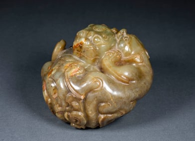 A high ancient jade bear warrior